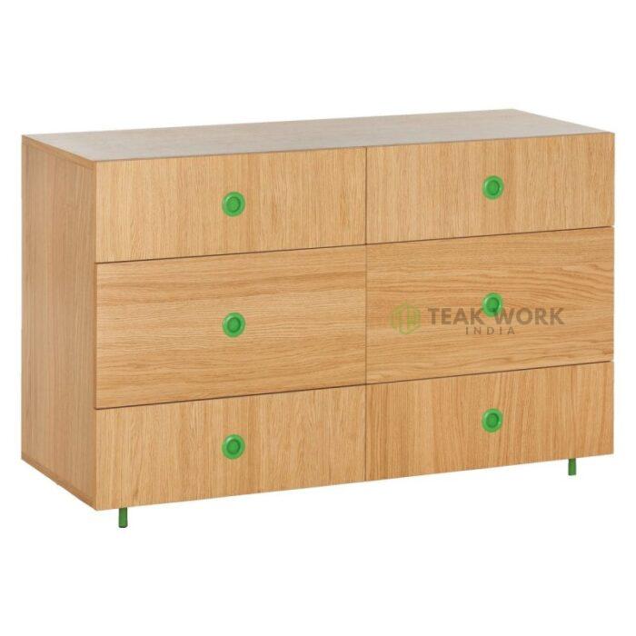 Buy Kids’ Teak 6 Drawer Wide Chest Online | TeakLab 5