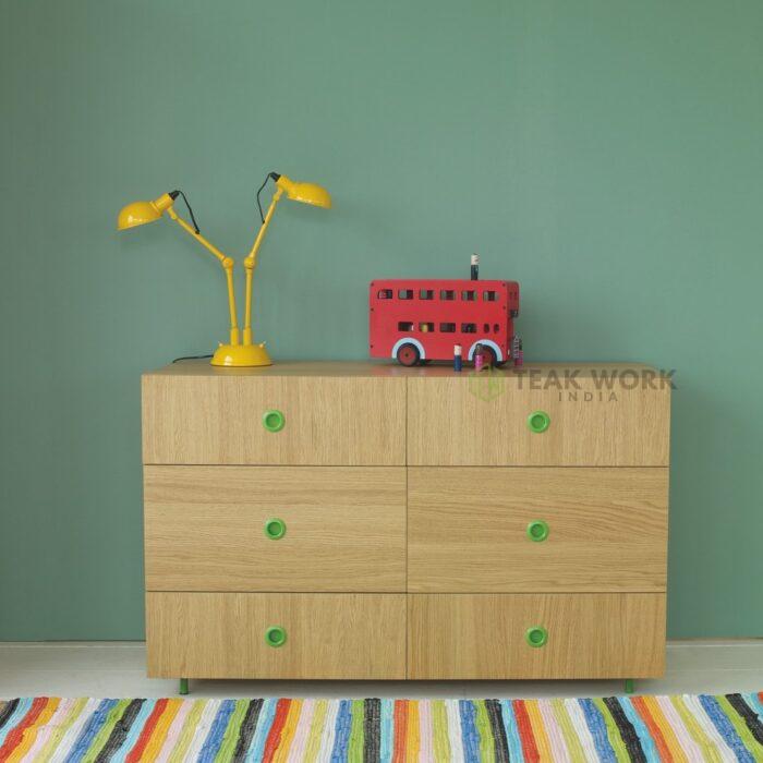 Buy Kids’ Teak 6 Drawer Wide Chest Online | TeakLab