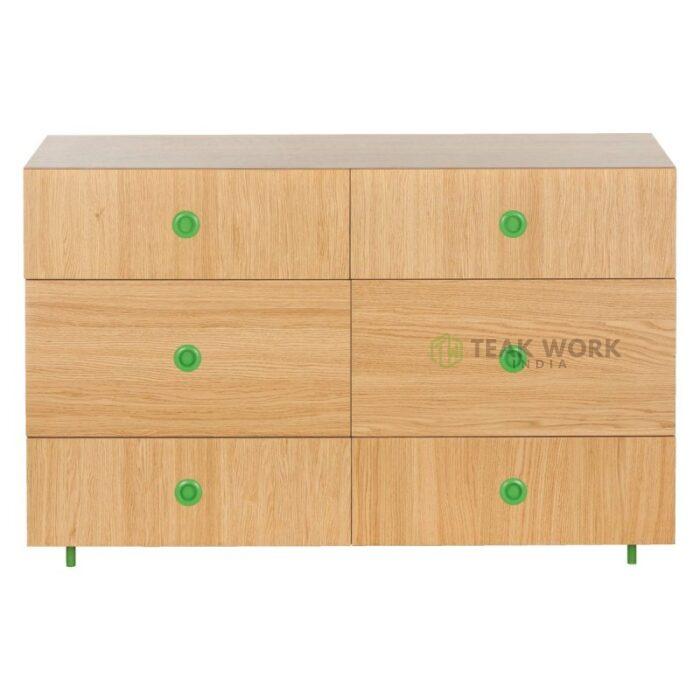 Buy Kids’ Teak 6 Drawer Wide Chest Online | TeakLab 3