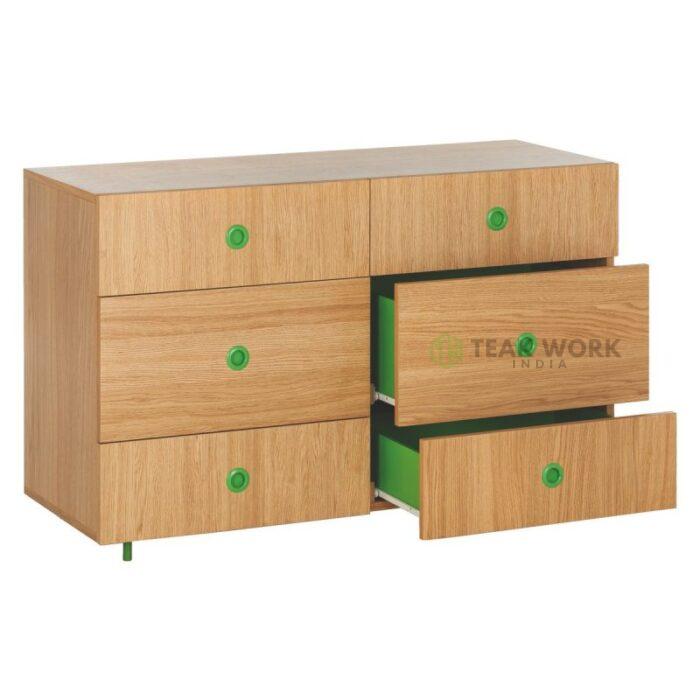 Buy Kids’ Teak 6 Drawer Wide Chest Online | TeakLab 4
