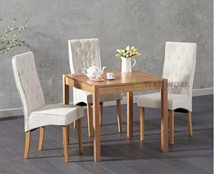 Buy 80cm Solid Teak Dining Table Set Online | TeakLab