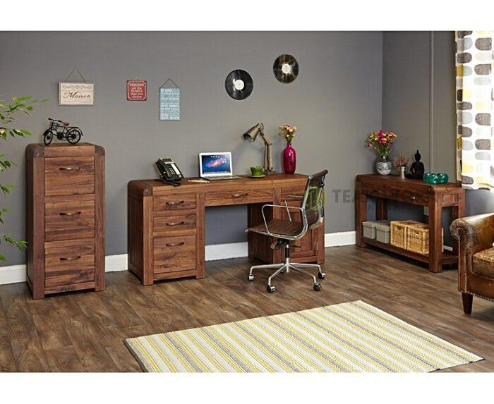 Buy Teak Twin Pedestal Desk Online | TeakLab 3