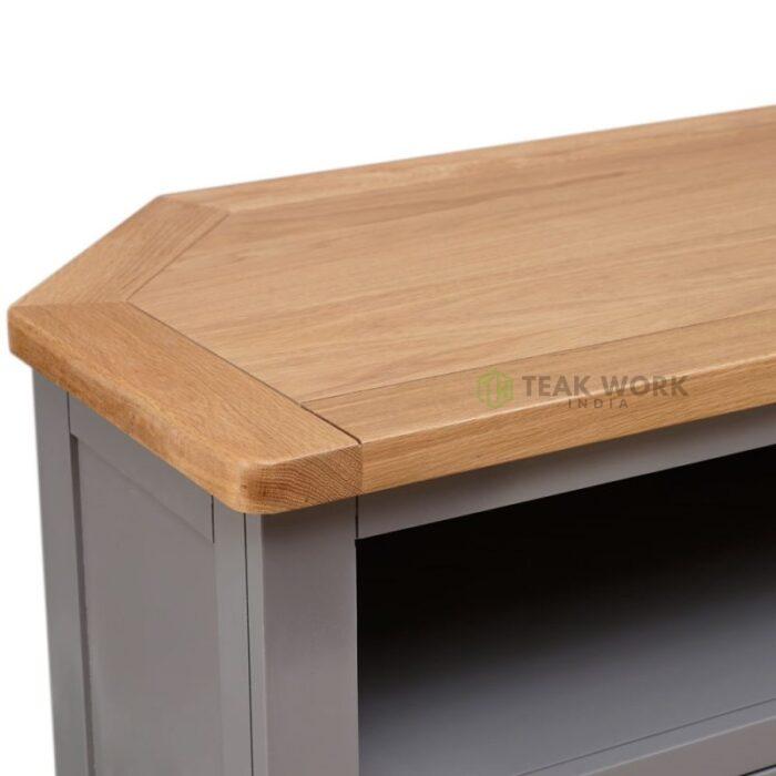 Buy Teak Corner TV Unit Online | TeakLab 3