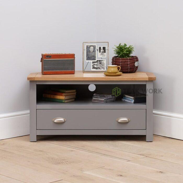 Buy Teak Corner TV Unit Online | TeakLab 1