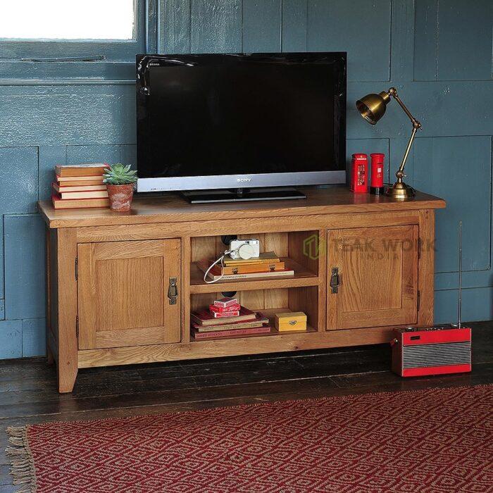 Buy Teak Widescreen TV Unit Online | TeakLab