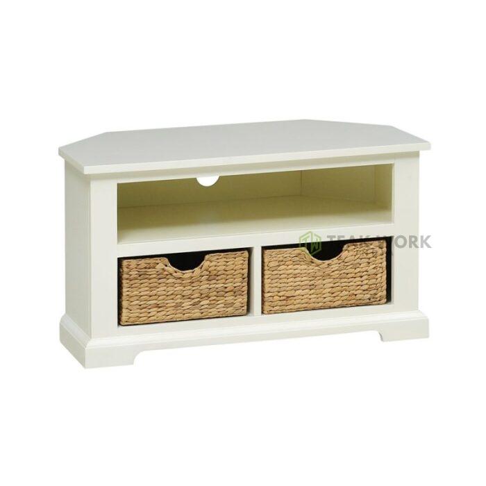 Buy Wooden Corner TV Unit Online | TeakLab 2