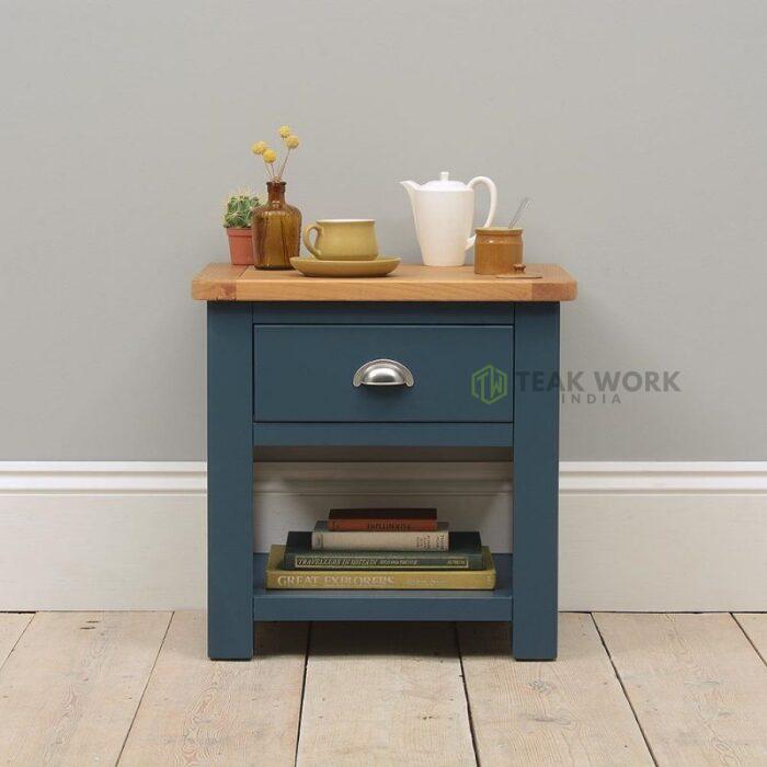 Buy 1 Drawer Lamp Table Online | TeakLab 1