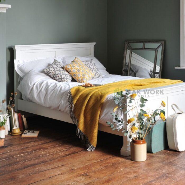 Buy Teak Wood Double Bed Online | TeakLab 6