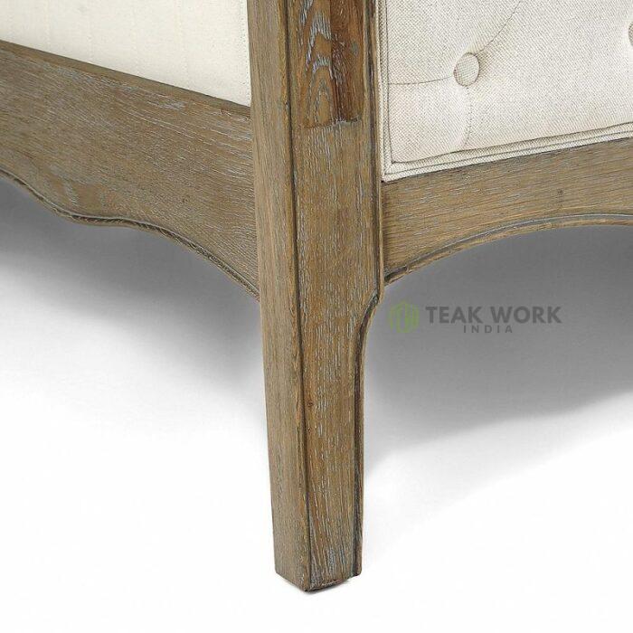 Buy Teak Wood Buttoned 6 ft. Bed Online | TeakLab 6