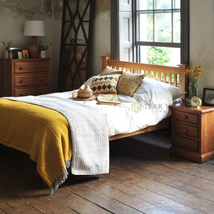Buy TeakLab Teak Wood Bed Online | TeakLab