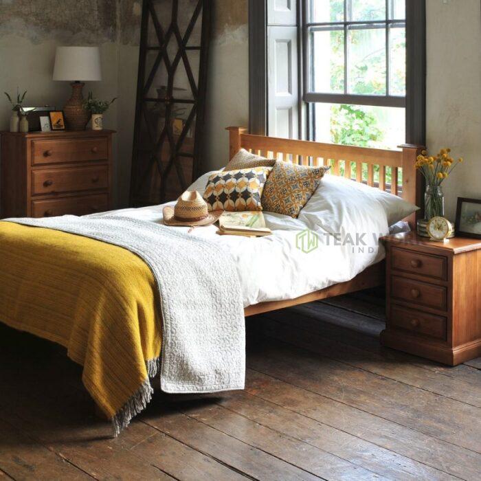 Buy TeakLab Teak Wood Bed Online | TeakLab 1