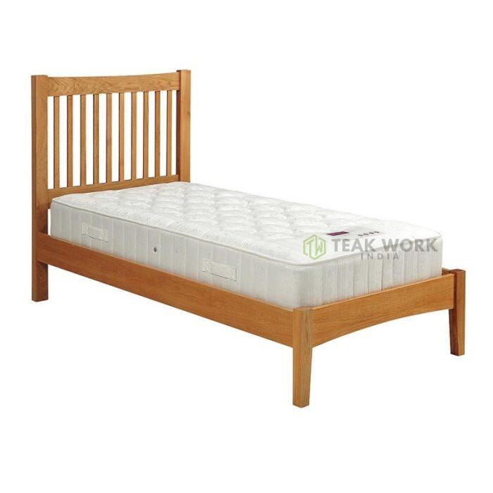 Buy Teak Wood Single Bed Online | TeakLab 2