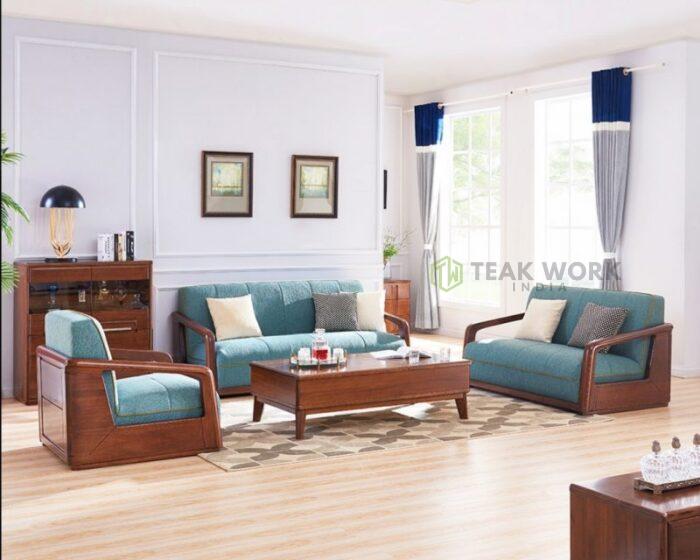 Buy Contemporary Teak Wood Sofa Set Online | TeakLab 1