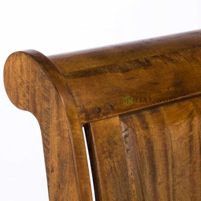 Buy Teak Wood Sleigh Bed Online | TeakLab 11