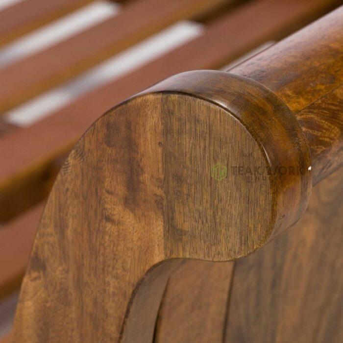 Buy Teak Wood Sleigh Bed Online | TeakLab 13