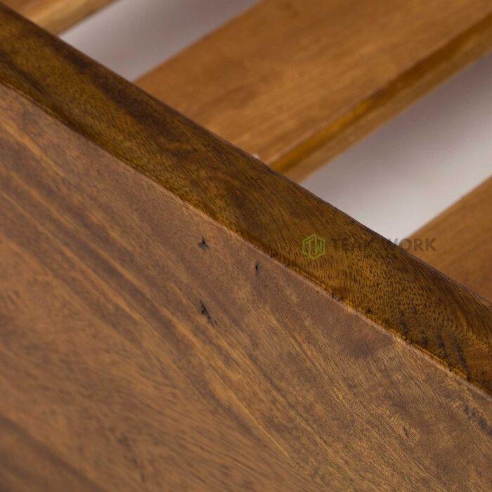 Buy Teak Wood Sleigh Bed Online | TeakLab 10