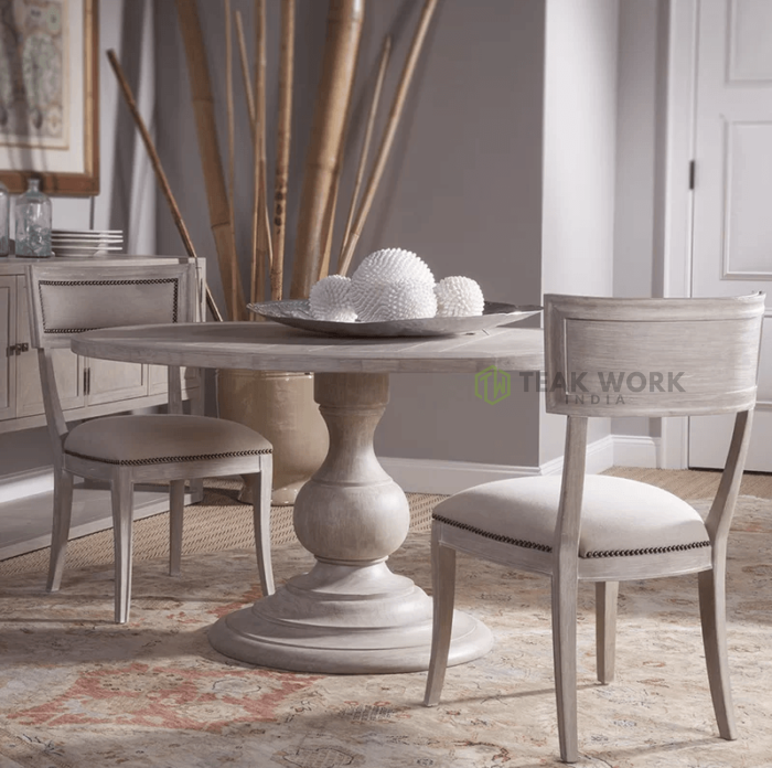 Buy Teak Wood Round Dining Table Online | TeakLab