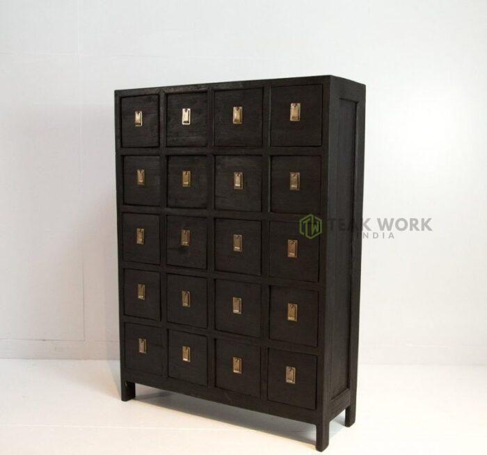 Buy Teak 20 Drawer Cabinet Online | TeakLab 4