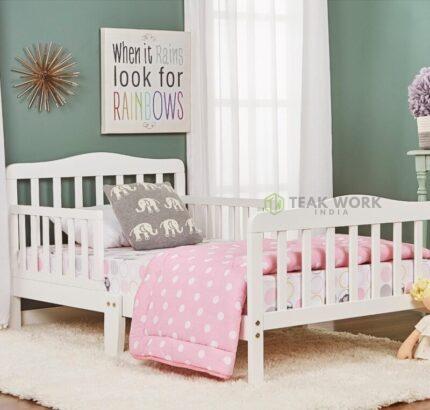 Buy Teak Wood Toddler Bed Online | TeakLab 1