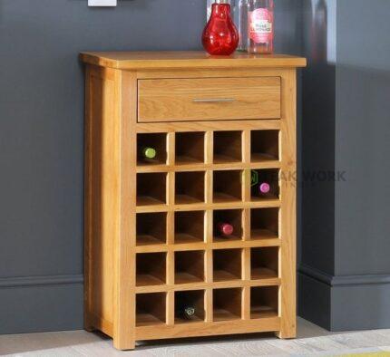 Buy Indian Solid Teak Wood Wine Rack Online | TeakLab