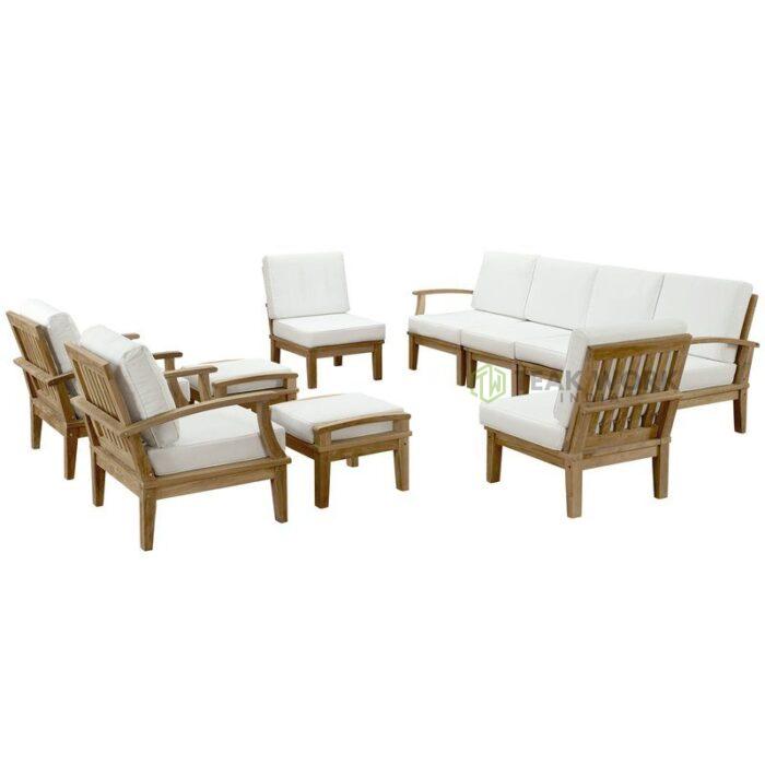 Buy 10 Piece Teak Sectional Set Online | TeakLab 2