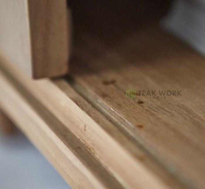 Buy Scandinavian Raw Natural Teak TV Stand Online | TeakLab 2