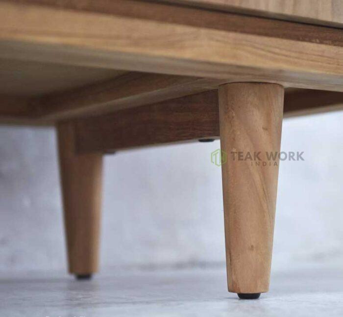 Buy Scandinavian Raw Natural Teak TV Stand Online | TeakLab 4