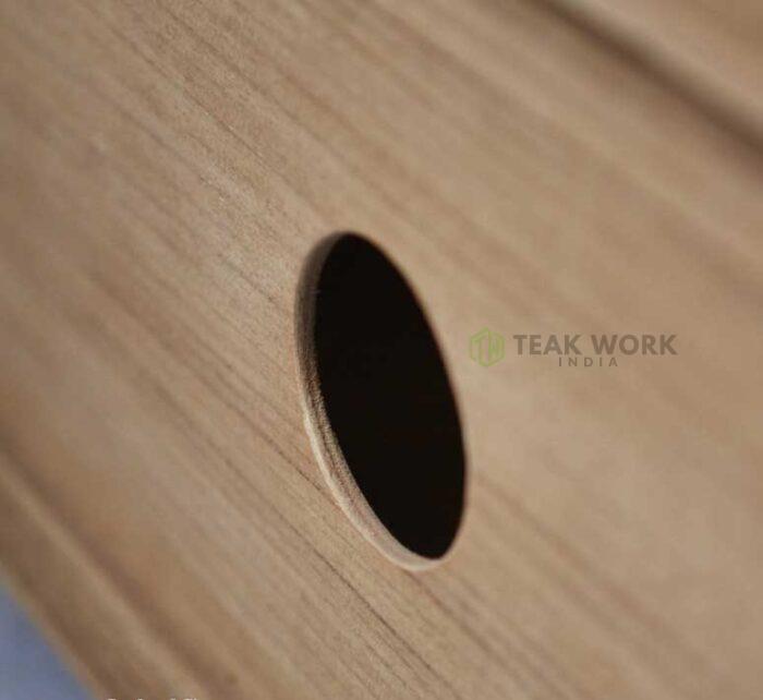 Buy Scandinavian Raw Natural Teak TV Stand Online | TeakLab 5
