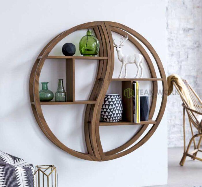 Buy Ying-Yang Inspired Bookcase Display Shelve Online | TeakLab 2
