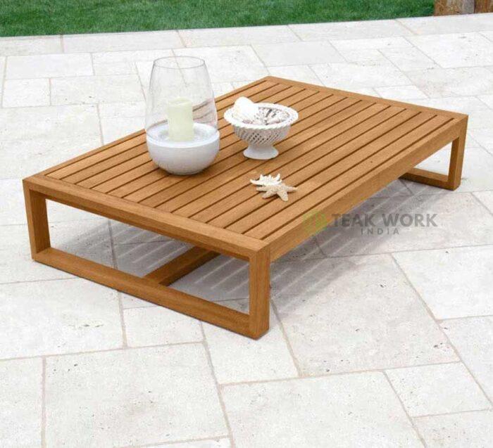 Buy Teak Wood Outdoor rectangular coffee table Online | TeakLab