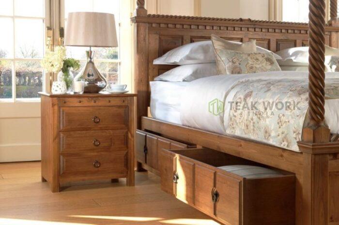 Buy Supreme TeakLab Teak Wood Poster Bed Online | TeakLab 1