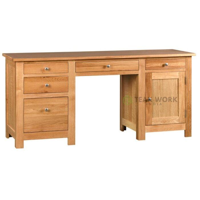 Buy Double Pedestal Desk Online | TeakLab 2