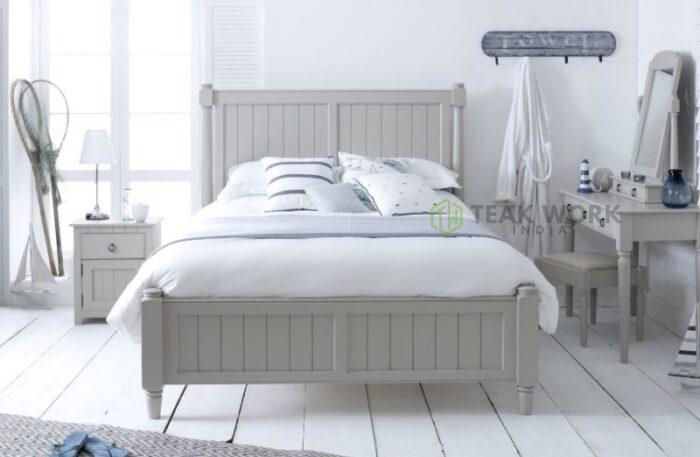 Buy Supreme Teak Wood Lined Bed Online | TeakLab 3
