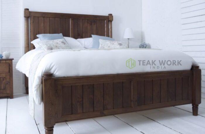 Buy Supreme Teak Wood Lined Bed Online | TeakLab 2