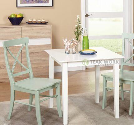 Buy Teak Wood Simple 3-piece Dining Set Online | TeakLab