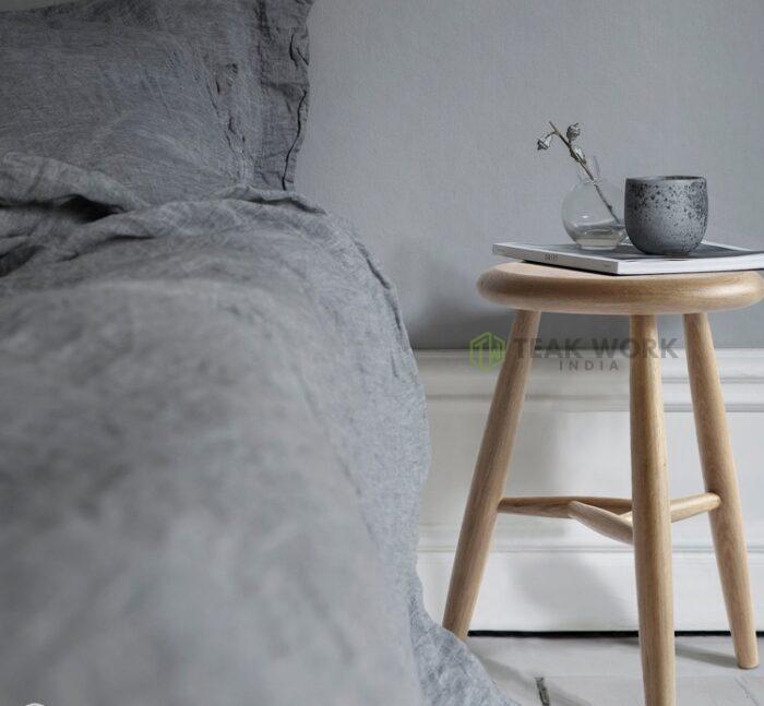 Buy Teak Wood Stool/Side Table Online | TeakLab 1