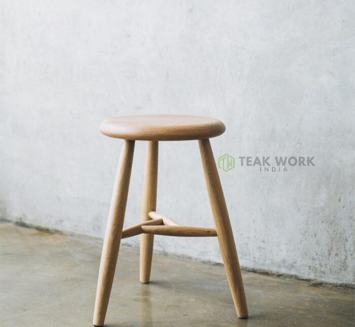 Buy Teak Wood Stool/Side Table Online | TeakLab 2