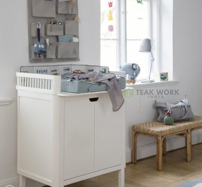 Buy Teak Wood Baby Changing Unit Online | TeakLab