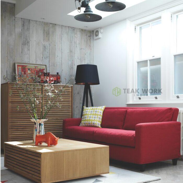 Buy Teak Coffee Table With Internal Storage Online | TeakLab