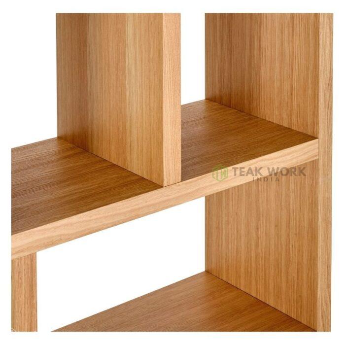 Buy Teak Wide Bookcase Online | TeakLab 4