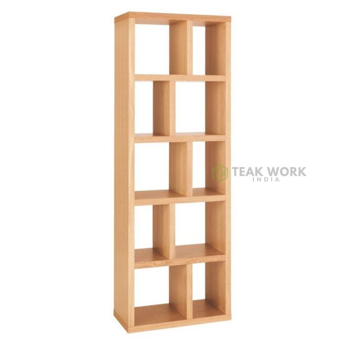 Buy Teak Narrow Bookcase Online | TeakLab 2