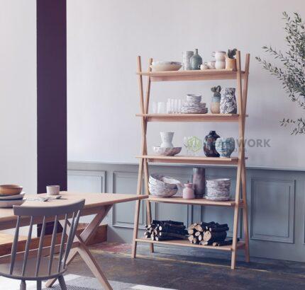 Buy Teak 5 Shelf Bookcase Online | TeakLab
