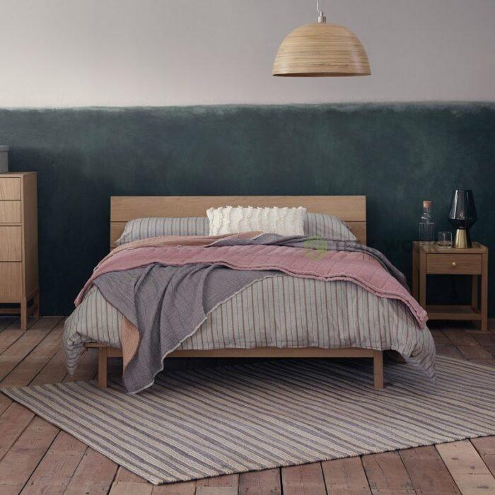 Buy Teak Wood Kingsize Platform Bed Frame Online | TeakLab 1