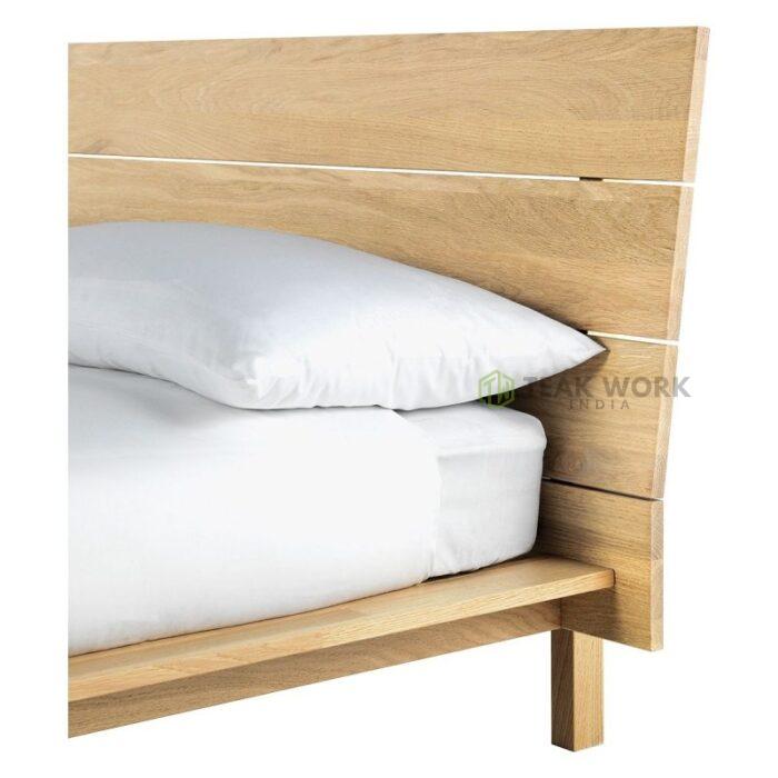 Buy Teak Wood Kingsize Platform Bed Frame Online | TeakLab 2