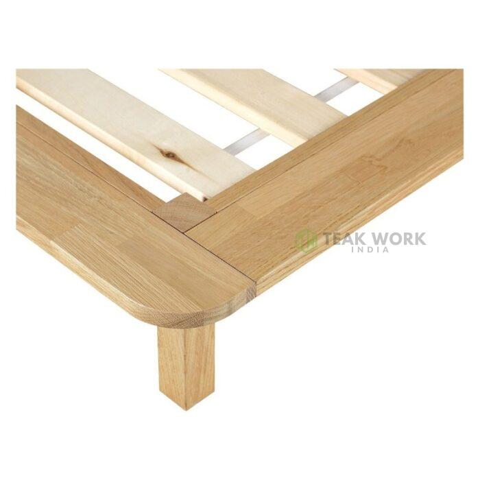 Buy Teak Wood Kingsize Platform Bed Frame Online | TeakLab 3
